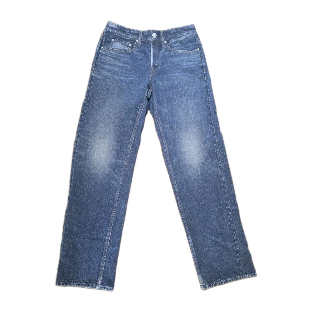 rag & bone Straight Leg Jeans in Medium Blue